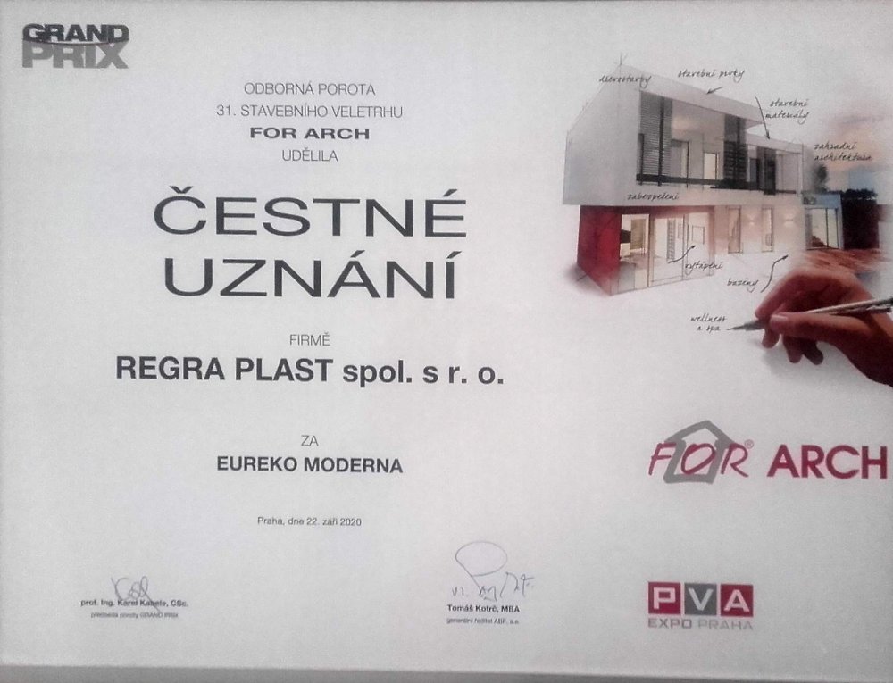 Drdlík- čestné uznání z Veletrhu střechy Praha 2020